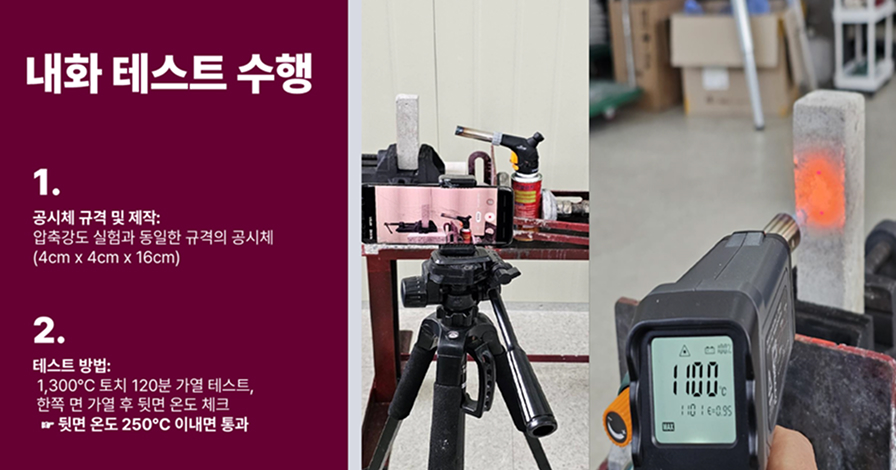 내화 테스트 수행